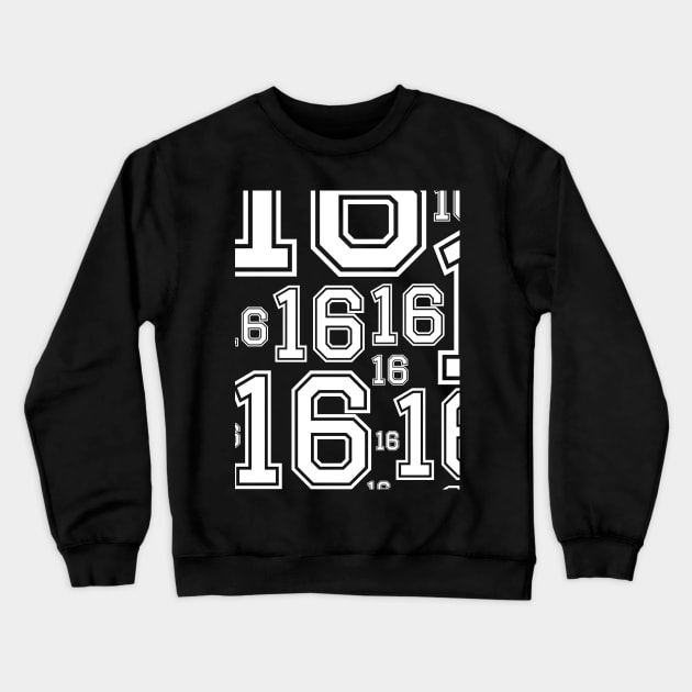 16th Birthday Crewneck Sweatshirt by Yule